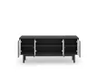 TV Cabinet 4-Door Black with Gold Handles MAZOMA