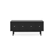 TV Cabinet 4-Door Black with Gold Handles MAZOMA