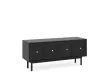 TV Cabinet 4-Door Black with Gold Handles MAZOMA