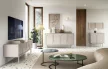 TV Cabinet 4-Door Cashmere with Gold Handles MAZOMA