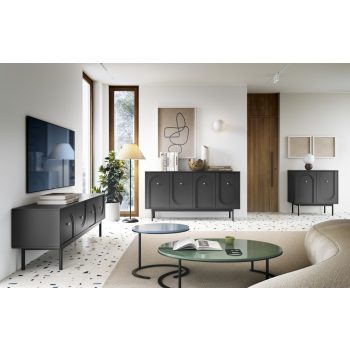   Éjjeliszekrény 1 ajtós fekete színben arany fogantyúval – MAZOMA