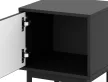 MAZOMA Bedside Table 1 Door Black with Gold Handle