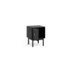 MAZOMA Bedside Table 1 Door Black with Gold Handle