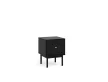 MAZOMA Bedside Table 1 Door Black with Gold Handle