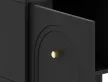MAZOMA Bedside Table 1 Door Black with Gold Handle