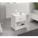 NAKA Bedside Table 1 Drawer White 16 mm