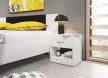 NAKA Bedside Table 1 Drawer White 16 mm