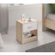 Éjjeliszekrény 1 fiókkal Sonoma tölgy / fehér matt színkombinációban 16 mm – NAKA