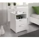 NAKA Bedside Table 2 Drawers White 16 mm