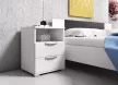 NAKA Bedside Table 2 Drawers White 16 mm