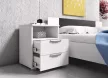 NAKA Bedside Table 2 Drawers White 16 mm
