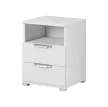 NAKA Bedside Table 2 Drawers White 16 mm