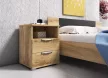 NAKA Bedside Table 2 Drawers Wotan Oak 16 mm