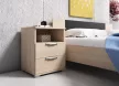 NAKA Bedside Table 2 Drawers Light Sonoma Oak 16 mm