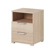Éjjeliszekrény 2 fiókkal világos Sonoma tölgy színben 16 mm – NAKA