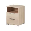NAKA Bedside Table 2 Drawers Light Sonoma Oak 16 mm
