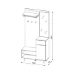 NORDIC B Hallway Furniture Set Artisan Oak / White