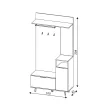 NORDIC C Hallway Furniture Set Evoke Oak / Tablia / Graphite