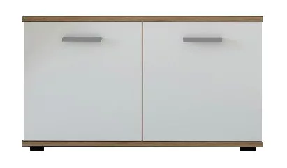 Shoe cabinet SANTO C 2 doors wotan oak and white