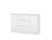 SIMPLE komód 120 cm, 2 ajtó 3 fiók, fehér