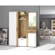 TRIO Hallway Furniture Set Artisan Oak / White with LED Lighting