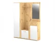 TRIO Hallway Furniture Set Artisan Oak / White with LED Lighting