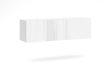 Fali szekrény fehér / fehér magasfény színkombinációban – VIVIEN 03