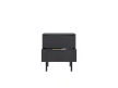 VIVA VI06 Bedside Table 2 Drawers Black with Gold Handles