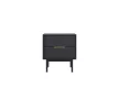 VIVA VI06 Bedside Table 2 Drawers Black with Gold Handles