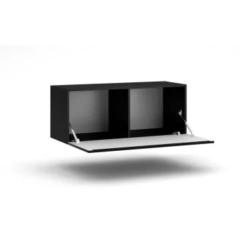 TV Cabinet Black/Black Gloss VIVIEN 01