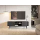TV Cabinet 154 cm Black with Gold Handles VIVA VI01
