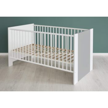 Baby cot POLA 621 white and grey
