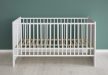 Baby cot POLA 621 white and grey