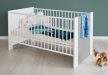 Baby cot POLA 621 white and grey