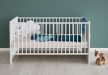 Baby cot POLA 621 white and grey