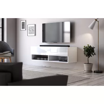 TV Cabinet 100 cm White Matt/White Gloss DERBY
