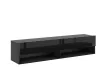 TV Cabinet 140 cm Black/Black Gloss DERBY