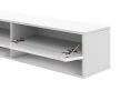 TV szekrény 140 cm fehér matt / fehér magasfény színkombinációban – DERBY