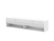 TV szekrény 140 cm fehér matt / fehér magasfény színkombinációban – DERBY