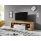 TV Cabinet 140 cm Wotan Oak/White Gloss EVEREST HUGO