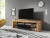 TV Cabinet 140 cm Wotan Oak/Black Gloss with LED EVEREST HUGO