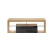 TV Cabinet 140 cm Wotan Oak/Black Gloss with LED EVEREST HUGO