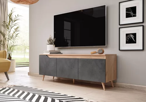TV Cabinet Craft Gold/Graphite Concrete TUE